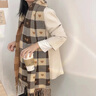 CHANEELR & KARITH围巾冬季女百搭围脖加厚保暖格子披肩送女生老婆轻奢生日新年礼物 轻奢品牌时尚百搭ck风【卡其色】 实拍图