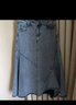 德玛纳（dme）包臀牛仔半身裙春季水洗优雅百搭不对称牛仔半裙女 浅牛仔蓝 L 实拍图