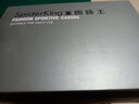 蜘蛛王牛皮男靴冬季保暖加绒羊毛马丁靴英伦风工装皮靴 02913 黑色 43  实拍图