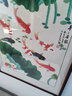 迅典（XUNDIAN）九鱼图玄关装饰画国画纯手绘花鸟挂画客厅入户走廊过道竖版风景画 连年有余 实木带框83*163厘米 实拍图
