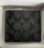 蔻驰（COACH）【品牌直供】520礼物男士短款折叠钱包黑灰色/黑色F66551QBMI5 实拍图