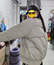 艾珠儿（Aizhuer）棉服女2025新款秋冬季羽棉袄绒服女小个子棉衣面包服学生情侣外套 灰色 M 实拍图