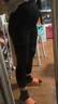 嫚熙（EMXEE）孕妇打底裤春秋安全裤孕妇短裤内穿防走光托腹孕妇裤 黑色-清凉透气【七分打底裤】 XL 实拍图