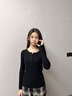 娴妃百搭外穿针织衫女装修身百搭长袖打底衫上衣时尚内搭春秋新款毛衣 黑色 L 【建议105-120斤】 实拍图