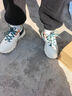 安踏男鞋运动鞋秋冬新款皮面跑步鞋防滑鞋耐磨轻便休闲体测旅游鞋子男 【热销款皮面防泼水】浅米白/绿 40 实拍图