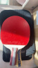 红双喜DHS狂飚乒乓球拍 直拍双面反胶弧圈结合快攻5星单拍H5006(附拍套) 实拍图