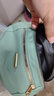 AODAISI气质防水百搭腰包女士韩版休闲牛津布单肩包多层零钱手机运动包 绿色牛津布升级 实拍图