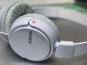 索尼（SONY） MDR-ZX110AP 头戴式有线耳机3.5mm接口 带麦可通话 学生网课英语学习办公 笔记本电脑手机适用 白色 实拍图