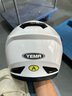 野马（YEMA）摩托车头盔电动车全盔男女士四季机车3C认证成人骑行电瓶车安全帽 陶瓷白-透明镜 透明镜片 实拍图