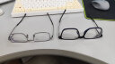 万新（WAN XIN） 近视眼镜防蓝光辐射非球面现片配眼镜框男女0-1500度配成品眼镜 板材-全框-5007BK-黑色 1.74多屏防蓝光镜片（近视酷薄） 实拍图