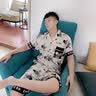 俞兆林冰丝男士睡衣夏季薄款短袖短裤家居服男生夏天大码26年新款套装 NSCBF-银灰色 【短袖短裤套装】 2XL 男【推荐140-160斤】 实拍图