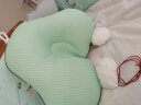 新安代  婴儿枕头 定型枕 新生儿安抚枕0一2岁宝宝睡觉神器纠正偏头抱枕 抽绳款定型绿【睡头型】 实拍图