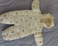 贝肽斯婴儿衣服宝宝连体衣保暖外出棉服冬季加绒加厚夹棉连帽哈衣 白色蒲公英 80 实拍图