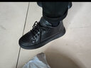 卡帝乐鳄鱼（CARTELO）男鞋冬季潮牌皮鞋子男软底休闲鞋男英伦板鞋靴 黑色加绒 44 实拍图