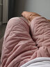 韩彩睡衣女三层夹棉冬季加绒加厚省服家居服套装 玫瑰粉 XXL 实拍图