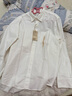 无印良品 MUJI 男式 棉水洗牛津 纽扣领 长袖衬衫 衬衣外套纯棉全棉 白色 L (175/100A) 实拍图