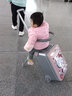 格灵童懒人行李箱儿童可坐可骑拉杆箱小孩旅游登机溜遛娃神器带娃旅行箱 粉色护栏款20寸+刹车+安全带 实拍图