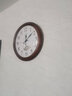 汉时（Hense） 钟表14英寸实木挂钟欧式时尚挂表创意客厅时钟挂墙石英钟表HW17 棕色印花14寸 实拍图