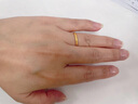 梦金园黄金戒指 足金麦穗轻奢哑光沙面指环送女友情人节 13号圈口 约2.26g 实拍图