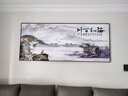 宜巢新中式客厅装饰画沙发背景墙壁画字画横幅大气山水挂画 07款海纳百川 【镶钻】210*90CM立体加钻画 实拍图