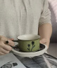 SUCCOHOMEWAREvintage中世纪复古风陶瓷咖啡杯 家用文艺中古风咖啡杯碟勺整套装 绿色郁金香咖啡(一杯一碟一勺) 晒单实拍图