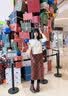 香影新年战袍红色复古格子半身裙女2026秋装新款中长仿毛呢a字裙 红色 半身裙 S 实拍图