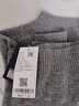 雅鹿【100%纯羊毛】加厚羊毛衫女士冬季新款半高领毛衣纯色百搭针织衫 浅灰色 L 实拍图