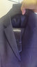 阿悠胖大码西服套装男商务结婚伴郎西装礼服 藏青西服西裤 3XL/190 实拍图