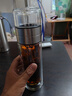 唯万双层茶仓茶水分离泡茶杯大容量家用办公室便携玻璃杯过滤茶水杯子 钢本色500ml-送杯套杯刷 实拍图