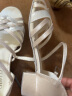 三沙（Sansha）儿童专业拉丁舞鞋女童软底低跟跳舞鞋舞蹈鞋初学者白色 白色 32  实拍图