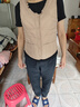 雅鹿轻薄羽绒马甲女短款背心内穿内搭坎肩内胆修身秋冬季保暖马夹 驼色 M 推荐95-105斤 实拍图