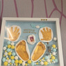 淘尚 宝宝满月纪念手足印泥新生婴儿手脚印泥百天周岁照片相框 12寸【只因有你】手脚印-蓝色+灯 实拍图