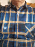 雅鹿加绒加厚保暖衬衫男士商务休闲保暖衬衣秋冬中年打底衫 9696 41  实拍图