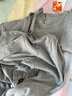 宜而爽 男女士全棉秋衣秋裤情侣套装圆领打底纯棉毛衫纯棉保暖内衣 男款浅麻灰 3XL 实拍图