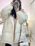FOX.G羽绒棉服女士2026新款冬季加厚外套秋冬棉衣中长款女装韩版面 假两件白拼粉撞色棉服 S 【建议115斤以内】 实拍图