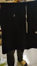 雪茜曼运动短裤女夏季薄款宽松直筒工装五分裤高腰速干阔腿黑色中裤 晒单实拍图