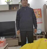 啄木鸟毛衣男 中年爸爸加绒加厚保暖毛衣男中老年针织衫男冬装上衣服 230灰色+231藏青 XL /175 实拍图