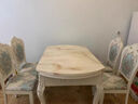 秀帛欧式餐桌家用可伸缩拉伸田园风组合套变形餐厅桌椅家庭长方形圆桌 单独椅子一把，单拍不发 方圆两用餐桌(1.2米)单桌s 实拍图