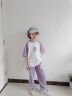 保罗岚芝（BOLOLANZHI）女童夏装休闲套装时髦洋气儿童夏款中大童短袖运动两件套夏季 兔子短袖拼接套装-紫色 170cm 晒单实拍图