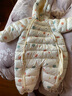 贝肽斯婴儿衣服宝宝连体衣保暖外出棉服冬季加绒加厚夹棉连帽哈衣 白色蒲公英 80 实拍图