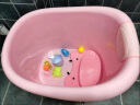 日康（rikang） 浴桶 婴儿洗澡盆 儿童洗澡桶新生儿游泳桶 0-12岁粉色 X1002-2 实拍图