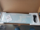 锐普 蓝牙无线发光键盘鼠标套装可充电机械手感台式笔记本电脑办公薄膜键盘IPAD手机平板MAC通用 白蓝色-单键盘【蓝牙无线双模-发光充电版】 实拍图