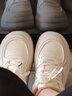 回力女鞋秋季厚底增高小白鞋女学生百搭板鞋女舒适休闲鞋女 米粽色40 实拍图