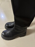 瑜尚臻品v口显瘦腿长筒靴女2025秋冬新款骑士靴小个子增高厚底高筒马丁靴 黑色6CM 单层 [升级挺阔皮料] 37 实拍图