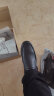 宜驰（EGCHI）商务休闲透气镂空驾车一脚蹬头层牛皮鞋子男 36274-2 黑色 42 晒单实拍图