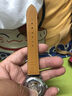 积优（JEAYOU）浪琴名匠表带真皮优原装手表带男士代用浪琴八针月相四针康卡斯博雅律雅瑰丽女先行者优原厂牛皮 【纯色】棕色 表耳20mm，表扣18mm 针扣 实拍图