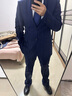 报喜鸟西服套装男装【张若昀明星同款/人生第一套】上班职业男西装套装 藏蓝色-C款 50 A(180/100) /请备注腰围或裤子 实拍图