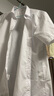 Cszxx大码短袖衬衫男正装加肥加大宽松商务休闲胖子纯色薄款免烫白衬衫 白色 3XL适合180-200斤 实拍图