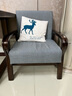 邦尼娅出租房小户型家用客厅阳台单人实木布艺卧室休闲靠背小沙发椅组合 浅灰色胡桃麻布 单人一张 实拍图