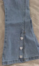 ASK JUNIOR童装儿童裤子女童春装中大童青少年阔腿牛仔裤休闲长裤 蓝色 130 实拍图